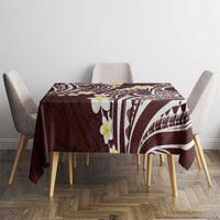 Plumeria With Oxblood Polynesian Tattoo Pattern Tablecloth LT05 - Polynesian Pride