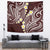 Plumeria With Oxblood Polynesian Tattoo Pattern Tapestry