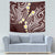 Plumeria With Oxblood Polynesian Tattoo Pattern Tapestry