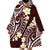 Plumeria With Oxblood Polynesian Tattoo Pattern Wearable Blanket Hoodie