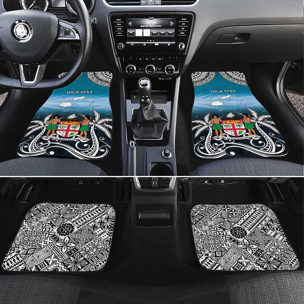 Happy 54th Fiji Day Car Mats Forever Fiji With Tapa Tribal Pattern