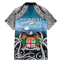 Personalised Happy 50th Fiji Day Family Matching Summer Maxi Dress and Hawaiian Shirt Forever Fiji With Tapa Tribal Pattern
