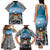 Personalised Happy 50th Fiji Day Family Matching Tank Maxi Dress and Hawaiian Shirt Forever Fiji With Tapa Tribal Pattern