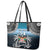 Happy 54th Fiji Day Leather Tote Bag Forever Fiji With Tapa Tribal Pattern