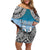 Personalised Happy 50th Fiji Day Off Shoulder Short Dress Forever Fiji With Tapa Tribal Pattern