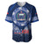 Samoa Rugby Baseball Jersey World Cup 2023 Coat Of Arms With Polynesian Pattern LT05 Blue - Polynesian Pride