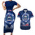 Samoa Rugby Couples Matching Short Sleeve Bodycon Dress and Hawaiian Shirt World Cup 2023 Coat Of Arms With Polynesian Pattern LT05 Blue - Polynesian Pride