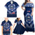 Samoa Rugby Family Matching Off Shoulder Maxi Dress and Hawaiian Shirt World Cup 2023 Coat Of Arms With Polynesian Pattern LT05 - Polynesian Pride