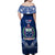 Samoa Rugby Family Matching Off Shoulder Maxi Dress and Hawaiian Shirt World Cup 2023 Coat Of Arms With Polynesian Pattern LT05 - Polynesian Pride