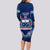 Samoa Rugby Long Sleeve Bodycon Dress World Cup 2023 Coat Of Arms With Polynesian Pattern LT05 - Polynesian Pride