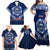 Custom Samoa Rugby Family Matching Off Shoulder Maxi Dress and Hawaiian Shirt World Cup 2023 Coat Of Arms With Polynesian Pattern LT05 - Polynesian Pride