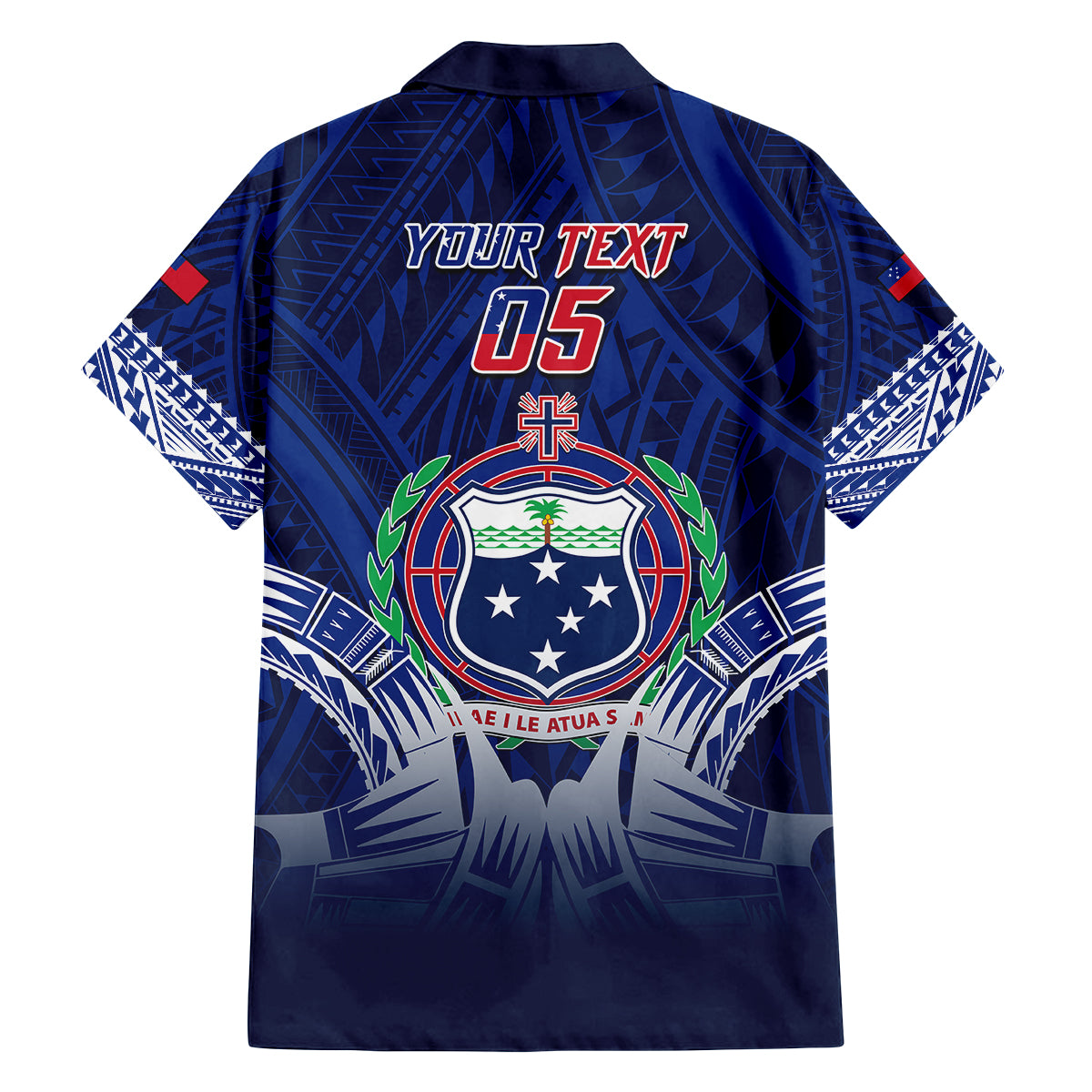 Custom Samoa Rugby Family Matching Puletasi Dress and Hawaiian Shirt World Cup 2023 Coat Of Arms With Polynesian Pattern LT05 - Polynesian Pride