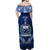 Custom Samoa Rugby Off Shoulder Maxi Dress World Cup 2023 Coat Of Arms With Polynesian Pattern LT05 - Polynesian Pride