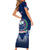 Custom Samoa Rugby Short Sleeve Bodycon Dress World Cup 2023 Coat Of Arms With Polynesian Pattern LT05 - Polynesian Pride