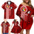 Tonga Rugby Family Matching Off Shoulder Short Dress and Hawaiian Shirt World Cup 2023 Coat Of Arms Ngatu Pattern LT05 - Polynesian Pride