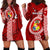 Tonga Rugby Hoodie Dress World Cup 2023 Coat Of Arms Ngatu Pattern LT05 - Polynesian Pride