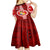 Tonga Rugby Kid Short Sleeve Dress World Cup 2023 Coat Of Arms Ngatu Pattern LT05 - Polynesian Pride