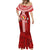 Tonga Rugby Mermaid Dress World Cup 2023 Coat Of Arms Ngatu Pattern LT05 - Polynesian Pride