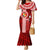 Custom Tonga Rugby Family Matching Mermaid Dress and Hawaiian Shirt World Cup 2023 Coat Of Arms Ngatu Pattern LT05 Mom's Dress Red - Polynesian Pride