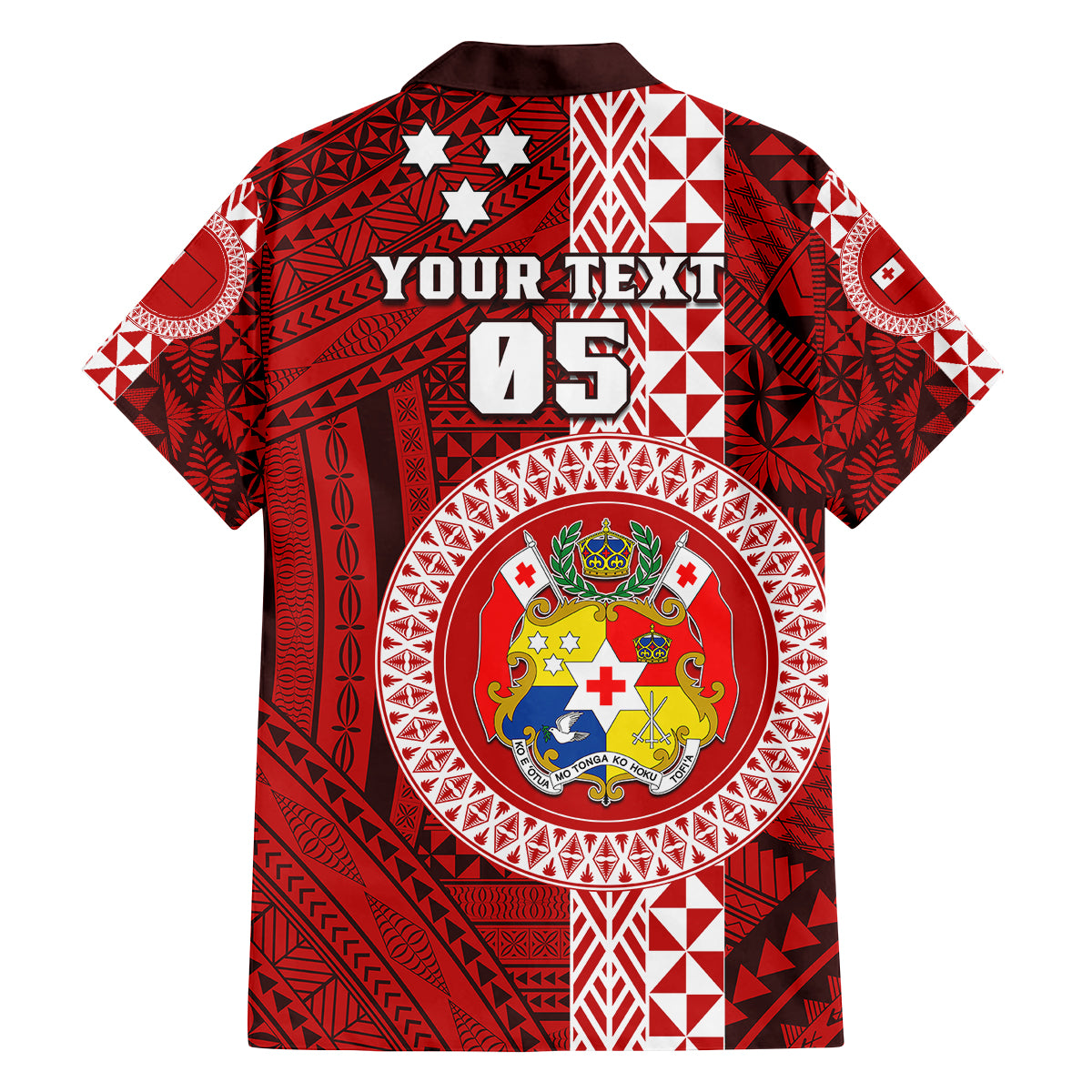 Custom Tonga Rugby Family Matching Off Shoulder Maxi Dress and Hawaiian Shirt World Cup 2023 Coat Of Arms Ngatu Pattern LT05 - Polynesian Pride