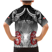 Personalised New Zealand Waitangi Day Family Matching Mermaid Dress and Hawaiian Shirt Aotearoa Te Ra O Waitangi Manaia Maori Pattern LT05 - Polynesian Pride