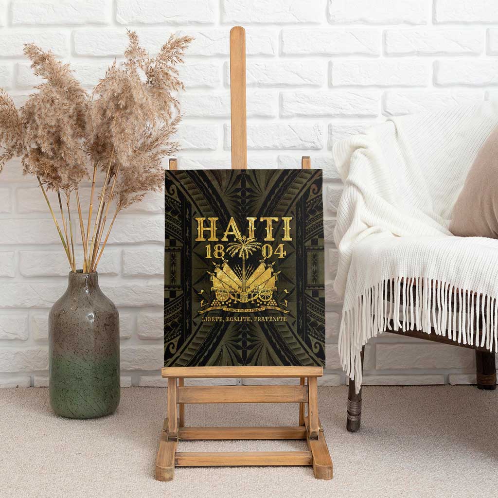 Haiti 1804 Canvas Wall Art Polynesian Gold Neg Maron LT05 - Polynesian Pride