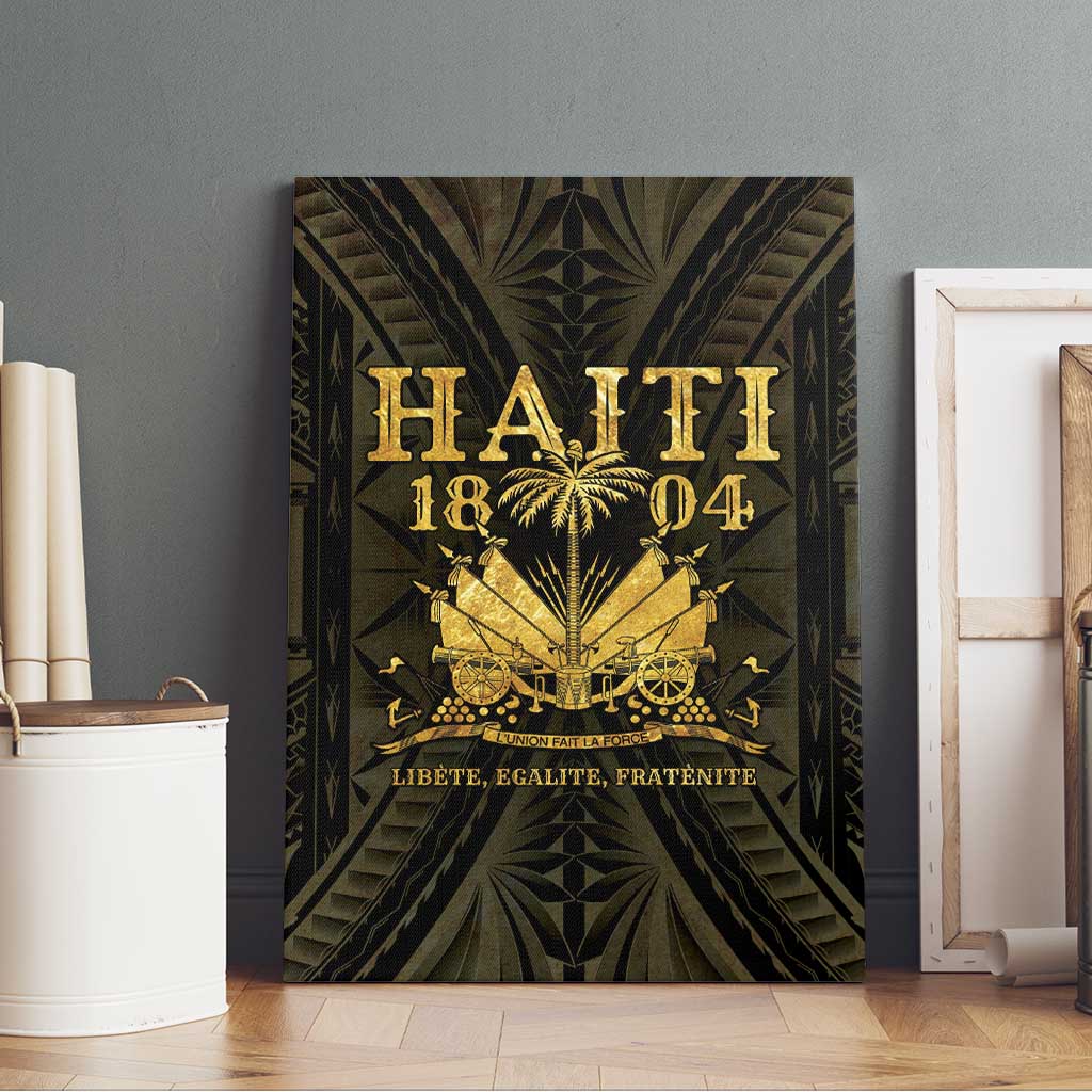 Haiti 1804 Canvas Wall Art Polynesian Gold Neg Maron LT05 - Polynesian Pride