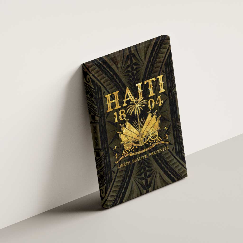 Haiti 1804 Canvas Wall Art Polynesian Gold Neg Maron LT05 - Polynesian Pride