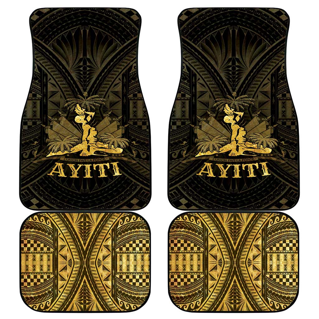 Haiti 1804 Car Mats Polynesian Gold Neg Maron LT05 - Polynesian Pride