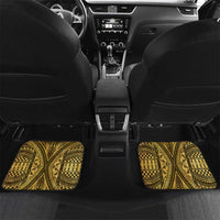 Haiti 1804 Car Mats Polynesian Gold Neg Maron LT05 Set 2pcs - Back Gold - Polynesian Pride