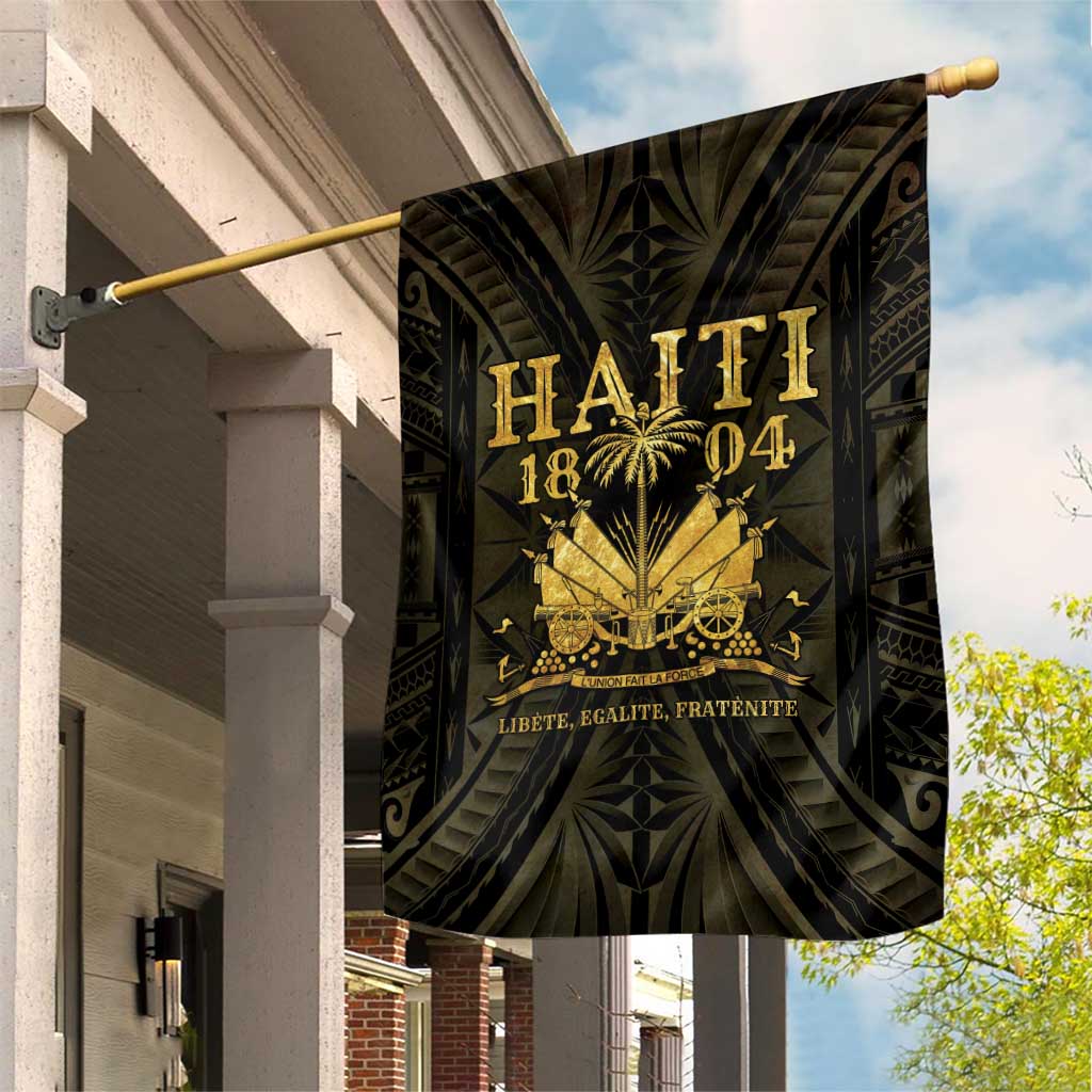Haiti 1804 Garden Flag Polynesian Gold Neg Maron LT05 House Flag Gold - Polynesian Pride