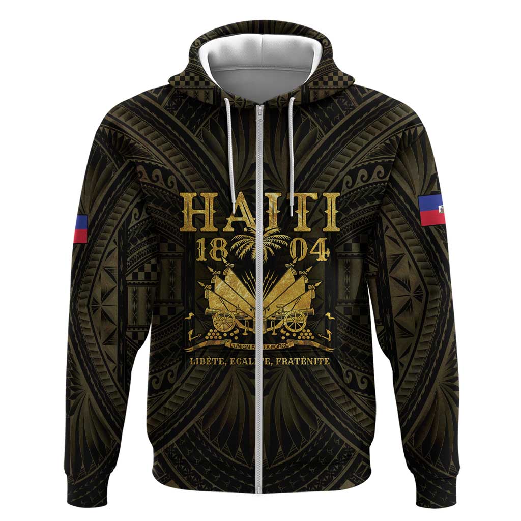 Haiti 1804 Hoodie Polynesian Gold Neg Maron