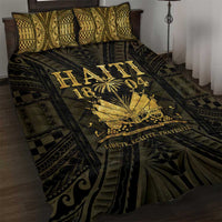 Haiti 1804 Quilt Bed Set Polynesian Gold Neg Maron LT05 Gold - Polynesian Pride