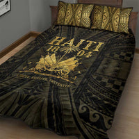 Haiti 1804 Quilt Bed Set Polynesian Gold Neg Maron LT05 - Polynesian Pride