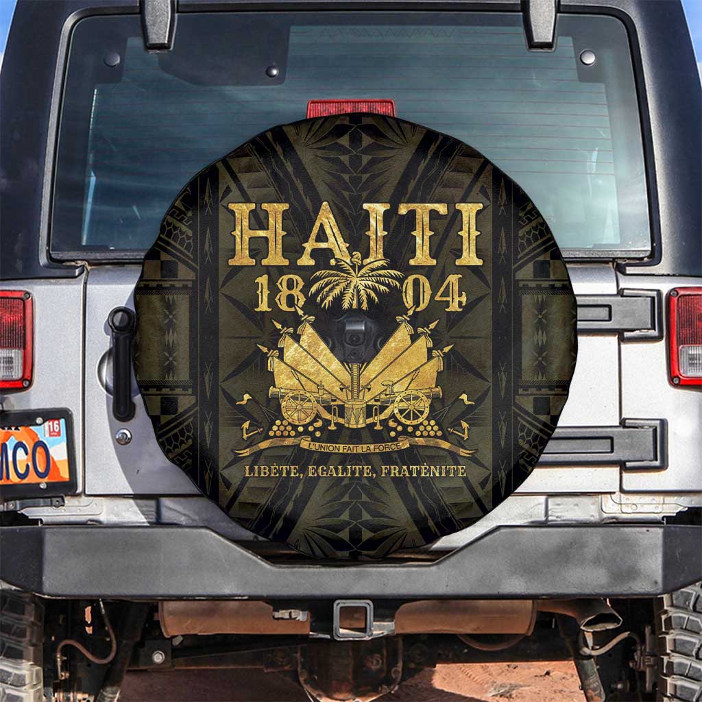 Haiti 1804 Spare Tire Cover Polynesian Gold Neg Maron LT05 Gold - Polynesian Pride