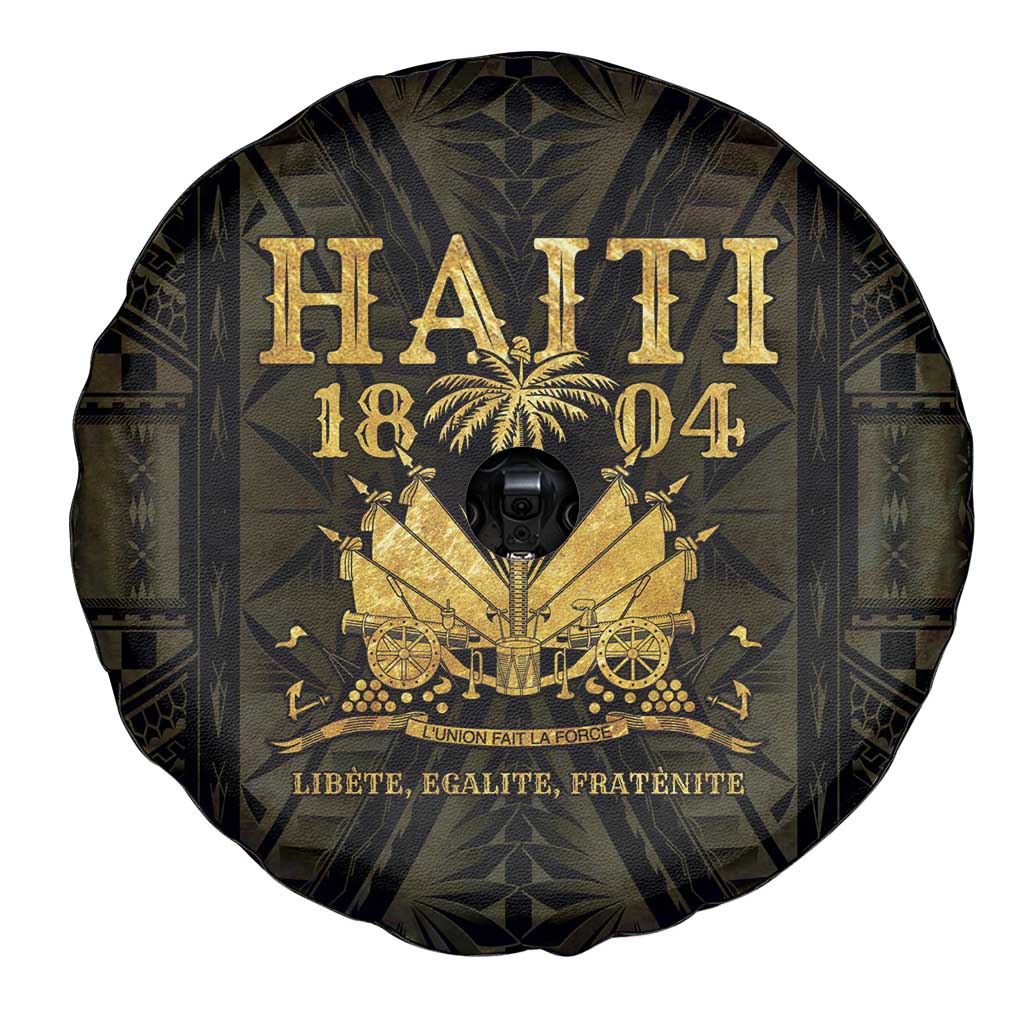 Haiti 1804 Spare Tire Cover Polynesian Gold Neg Maron LT05 - Polynesian Pride