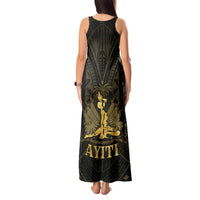 Haiti 1804 Tank Maxi Dress Polynesian Gold Neg Maron