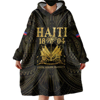 Haiti 1804 Wearable Blanket Hoodie Polynesian Gold Neg Maron LT05 - Polynesian Pride