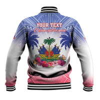 Personalised Haiti Independence Day Baseball Jacket Neg Maron Polynesian Style LT05 - Polynesian Pride