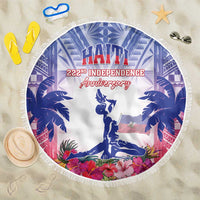 Haiti Independence Day Beach Blanket Neg Maron Polynesian Style LT05 One Size 150cm Blue - Polynesian Pride