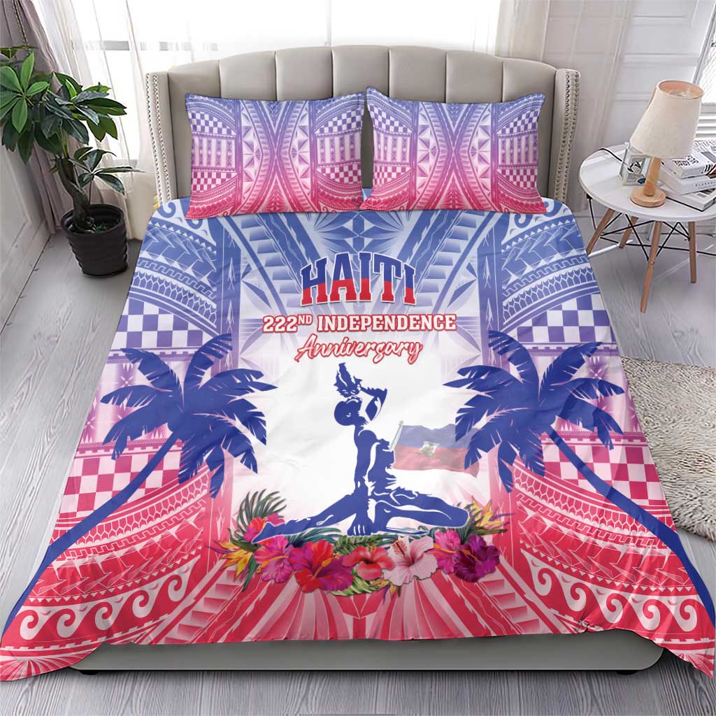 Haiti Independence Day Bedding Set Neg Maron Polynesian Style LT05