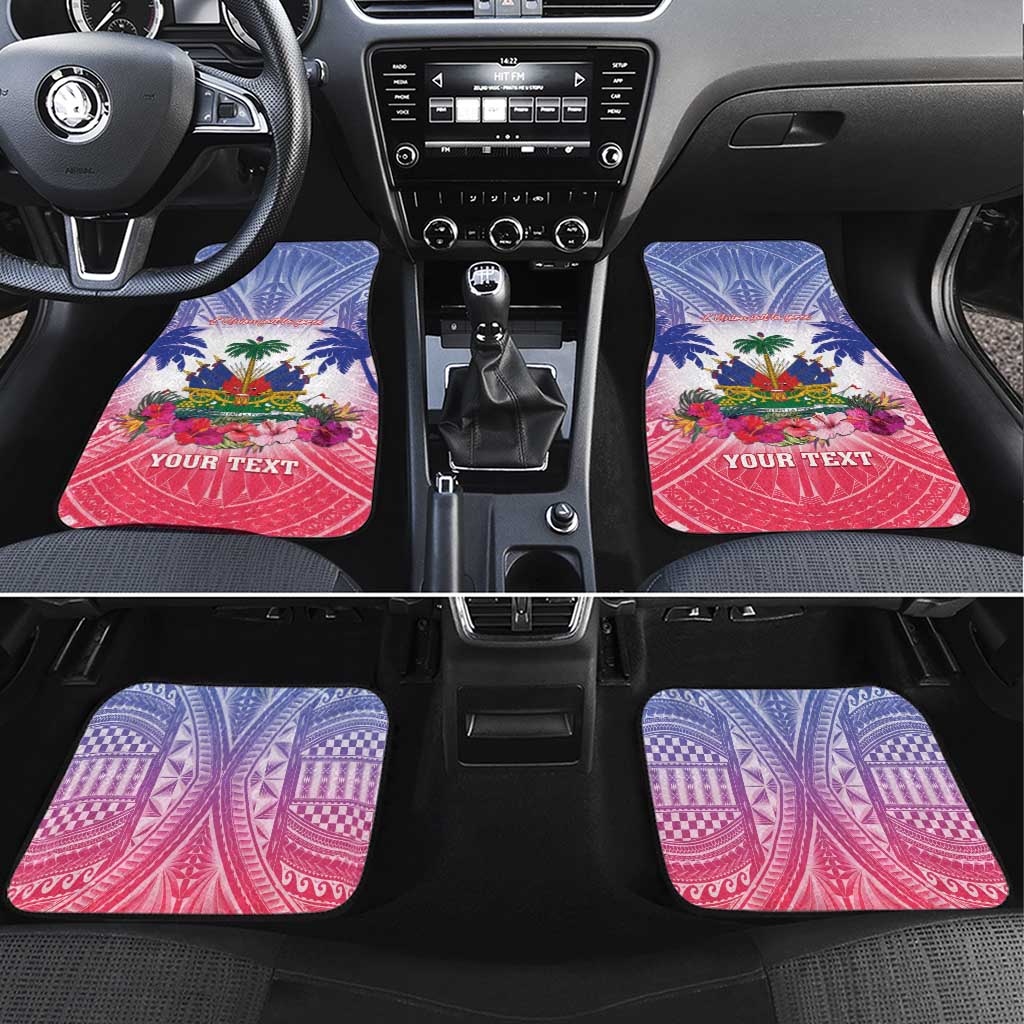 Haiti Independence Day Car Mats Neg Maron Polynesian Style LT05 Set 4pcs Blue - Polynesian Pride