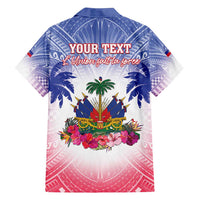 Personalised Haiti Independence Day Family Matching Summer Maxi Dress and Hawaiian Shirt Neg Maron Polynesian Style LT05