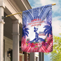Haiti Independence Day Garden Flag Neg Maron Polynesian Style LT05 House Flag Blue - Polynesian Pride