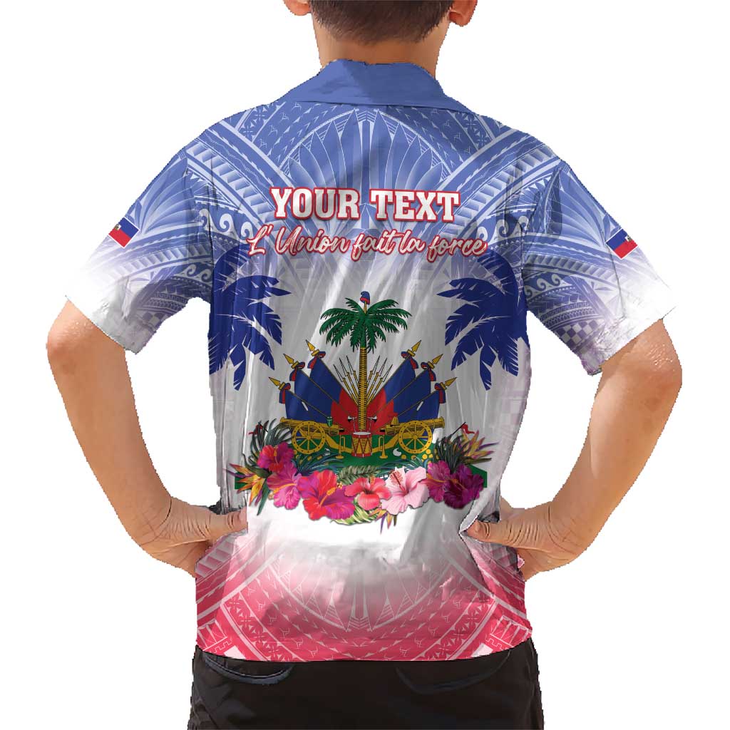 Personalised Haiti Independence Day Hawaiian Shirt Neg Maron Polynesian Style LT05 - Polynesian Pride