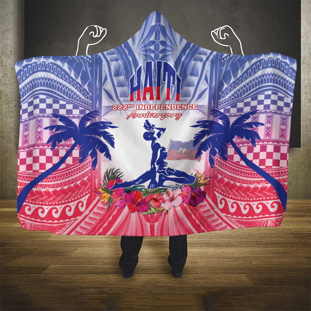 Haiti Independence Day Hooded Blanket Neg Maron Polynesian Style LT05 - Polynesian Pride