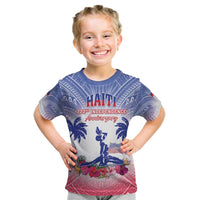 Personalised Haiti Independence Day Kid T Shirt Neg Maron Polynesian Style LT05