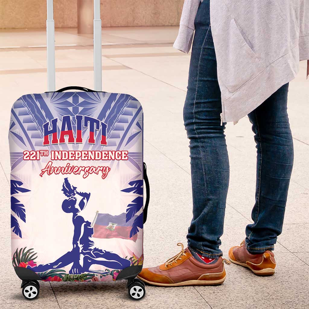 Haiti Independence Day Luggage Cover Neg Maron Polynesian Style