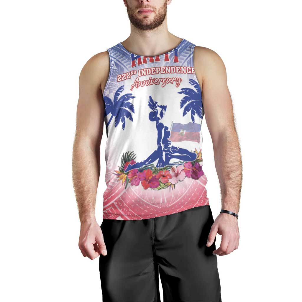 Personalised Haiti Independence Day Men Tank Top Neg Maron Polynesian Style LT05 - Polynesian Pride