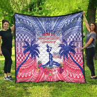 Haiti Independence Day Quilt Neg Maron Polynesian Style